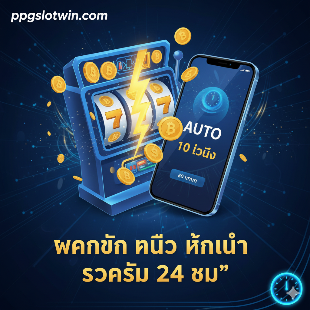 ภาพแสดงข้อดีของ ppgslotwin ระบบฝากถอน AUTO ไม่มีขั้นต่ำ รวดเร็ว 10 วินาที 24 ชม.