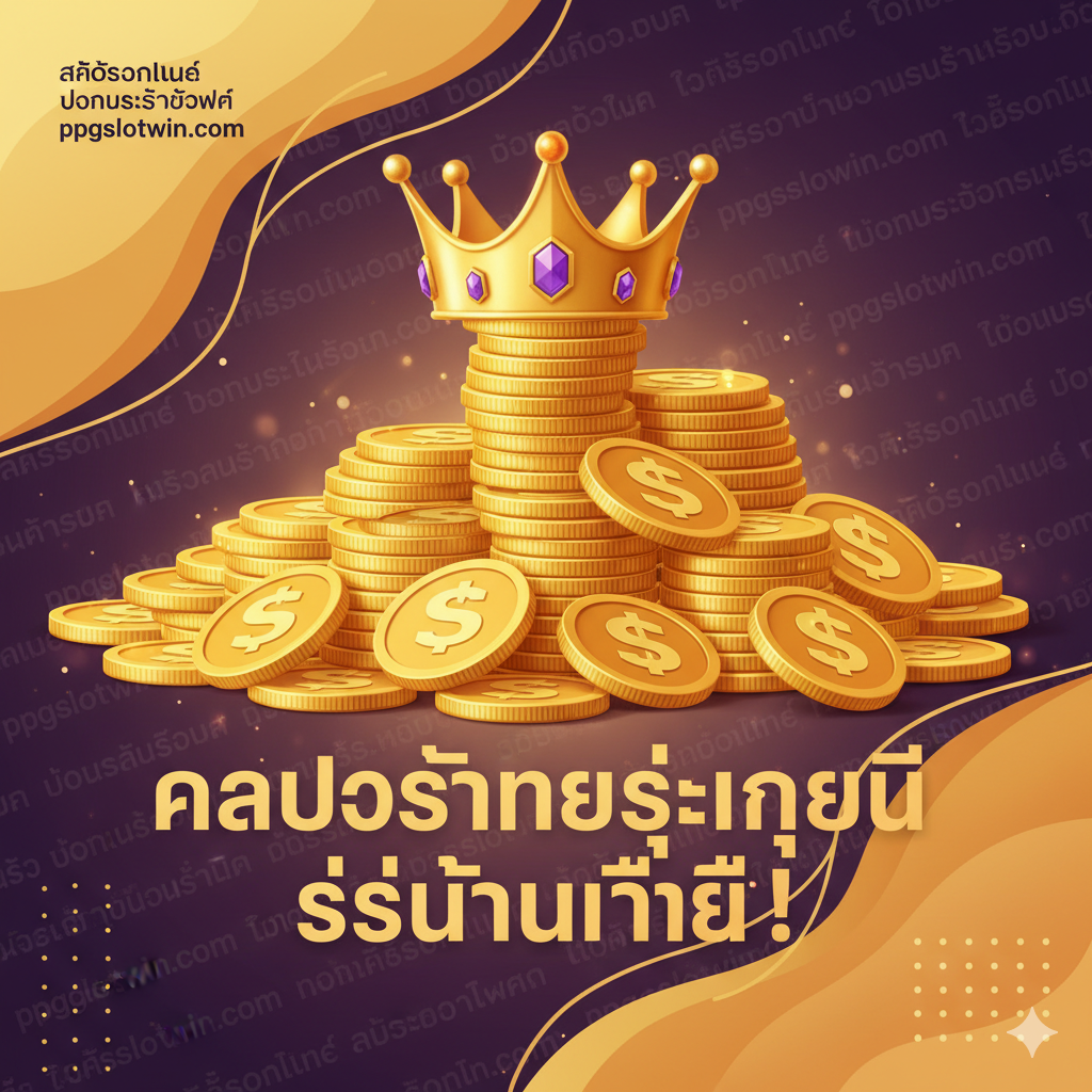 Una conclusione visiva che ispira all'azione. L'immagine presenta una pila di monete d'oro con una corona in cima, simboleggiando la vittoria e il successo. Il focus è sul messaggio "IL TUO GIOCO INIZIA ORA!" in grassetto. In un angolo, uno sfondo astratto che incorpora il testo "siti di slot con bonus senza deposito" e "ppgslotwin.com" in modo sottile. I colori sono caldi e invitanti (oro, viola intenso, arancione), creando un senso di opportunità e ricompensa. L'immagine deve servire da Call-to-Action (CTA) finale, incoraggiando il lettore a cliccare e iniziare a giocare immediatamente.