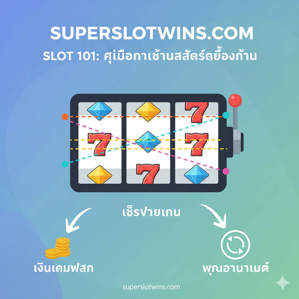 ภาพเน้นคุณสมบัติหลัก 3 ข้อของโปรโมชั่น: 'ไม่ต้องฝากก่อน', 'ยืนยันเบอร์', 'ถอนได้จริง' จัดวางเป็นไอคอน 3 ส่วนในรูปแบบ Infographic ที่ดูสะอาดตาและเป็นระเบียบ ไอคอนแรกเป็นรูปกระปุกออมสินที่มีเครื่องหมายกากบาท (ไม่ต้องฝาก), ไอคอนที่สองเป็นรูปโทรศัพท์มือถือและเครื่องหมายถูก (ยืนยันเบอร์), และไอคอนที่สามเป็นรูปเหรียญทองหรือธนบัตรที่มีลูกศรชี้ออก (ถอนได้จริง) ใช้โทนสีฟ้า/น้ำเงินและเหลือง/ทองเพื่อสร้างความน่าเชื่อถือและความสดใส ด้านบนมีโลโก้ WOW Slot และ ppgslotwin.com เล็กน้อย ภาพควรดูเข้าใจง่ายและส่งสารได้ชัดเจน