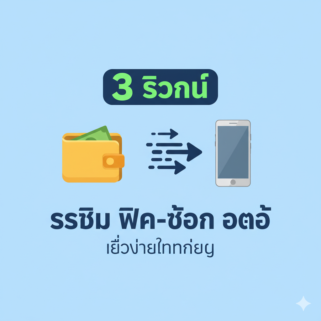 ภาพเน้นคุณสมบัติหลักคือ 'ระบบฝาก-ถอน ออโต้ 3 วินาที' เป็นภาพกราฟิกแบบ Infographic ที่สะอาดตา พื้นหลังสีขาวหรือฟ้าอ่อน มีภาพไอคอนกระเป๋าเงิน (Wallet Icon) และลูกศรที่แสดงการเคลื่อนไหวอย่างรวดเร็ว (Fast Movement/Arrow) ไปยังไอคอนธนาคารหรือมือถือ (Mobile Phone/Bank Icon) ตรงกลางมีนาฬิกาจับเวลาดิจิทัลแสดงเลข '3 วินาที' หรือ '3 SEC' ด้วยตัวอักษรขนาดใหญ่และสีเขียวสดใส สื่อถึงความรวดเร็วและประสิทธิภาพที่เหนือกว่าเว็บอื่น ๆ รวมถึง helink.me