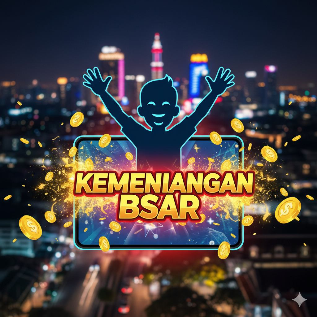 一张总结性的图片，传达**'sen168 slot แตกง่าย'（容易爆奖）和'โอกาสรวย'（致富机会）的主题。画面中心应是一个兴奋的玩家（可以是剪影或卡通形象，但要体现亚洲风格），双手高举，面前的手机或电脑屏幕上显示巨大的'BIG WIN'或'JACKPOT'字样，并有大量的泰铢符号（฿）或金币爆炸效果。背景可以模糊处理的泰国城市夜景**，暗示随时随地都可以赢得大奖。使用鲜艳的色彩（如红色、黄色、电光蓝），整体感觉充满活力、刺激和成功。