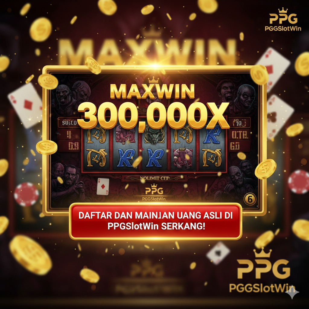 Gambar penutup yang berfungsi sebagai ajakan bertindak (CTA) dan rangkuman. Tampilkan bingkai layar slot Nolimit City (misalnya, Mental atau Tombstone R.I.P) dengan angka kemenangan 'MAXWIN' virtual yang sangat besar (misalnya, 300,000X) yang bersinar terang. Di bawahnya, terdapat tombol besar yang menarik (emas atau merah cerah) dengan tulisan 'DAFTAR DAN MAINKAN UANG ASLI DI PPGSlotWin SEKARANG!'. Latar belakang harus memiliki elemen logo PPGSlotWin dan nuansa keberuntungan (misalnya, koin emas yang berjatuhan) untuk mendorong transisi dari demo ke permainan uang asli.