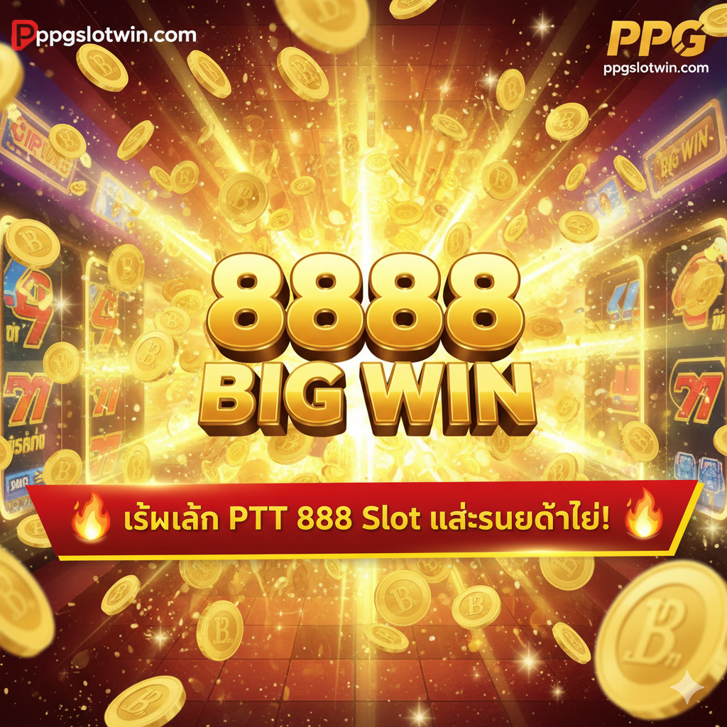 An illustration highlighting the 'Direct Web Slot (เว็บตรง)' advantage. The image should feature a visual metaphor for direct connection, such as a sturdy, glowing gold wire leading directly from a player's hand (holding a pile of money or a jackpot symbol) to a server rack or a secure digital vault labeled 'ppgslotwin.com'. In the background, a faded, cracked road or broken chain can symbolize 'No Agent/No Commission' (ไม่ผ่านเอเย่นต์), reinforcing the direct benefit. The emphasis is on high RTP, trust, and receiving full winnings, using contrasting colors like metallic gold and deep red/black to communicate reliability and wealth.