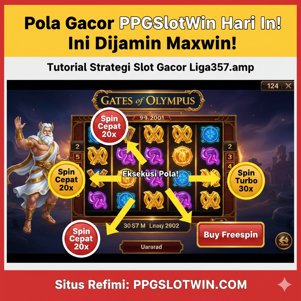 Gambar tutorial, berfokus pada Pola Slot Gacor Hari Ini dalam artikel. Gambar harus mensimulasikan diagram alir strategi permainan atau antarmuka operasi. Intinya adalah bidikan close-up layar game Starlight Princess atau Gates of Olympus, dikelilingi oleh ikon tombol operasi yang disederhanakan: “Spin Cepat 20x”, “Spin Turbo 30x”, “Buy Freespin”. Anak panah dan angka langkah dengan jelas menunjukkan Pola Gacor PPGSlotWin tertentu, menekankan bahwa ini adalah strategi yang dapat dieksekusi dan membawa Maxwin. Gaya keseluruhan harus bersifat instruktif, mudah dipahami, menggunakan warna sorot seperti merah, kuning, dan putih untuk menyorot langkah-langkah operasi utama.